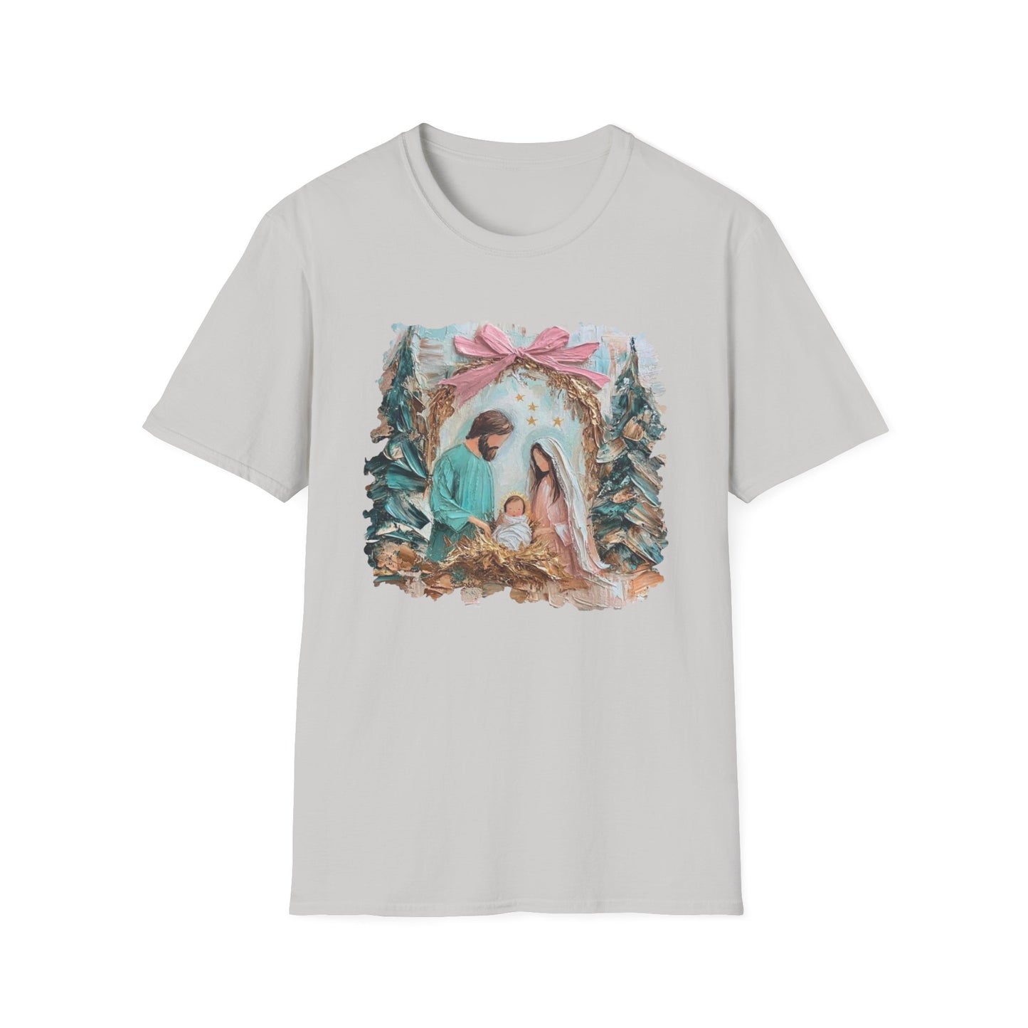 Nativity Scene T-Shirt — Mary, Joseph & Baby Jesus Christmas Tee