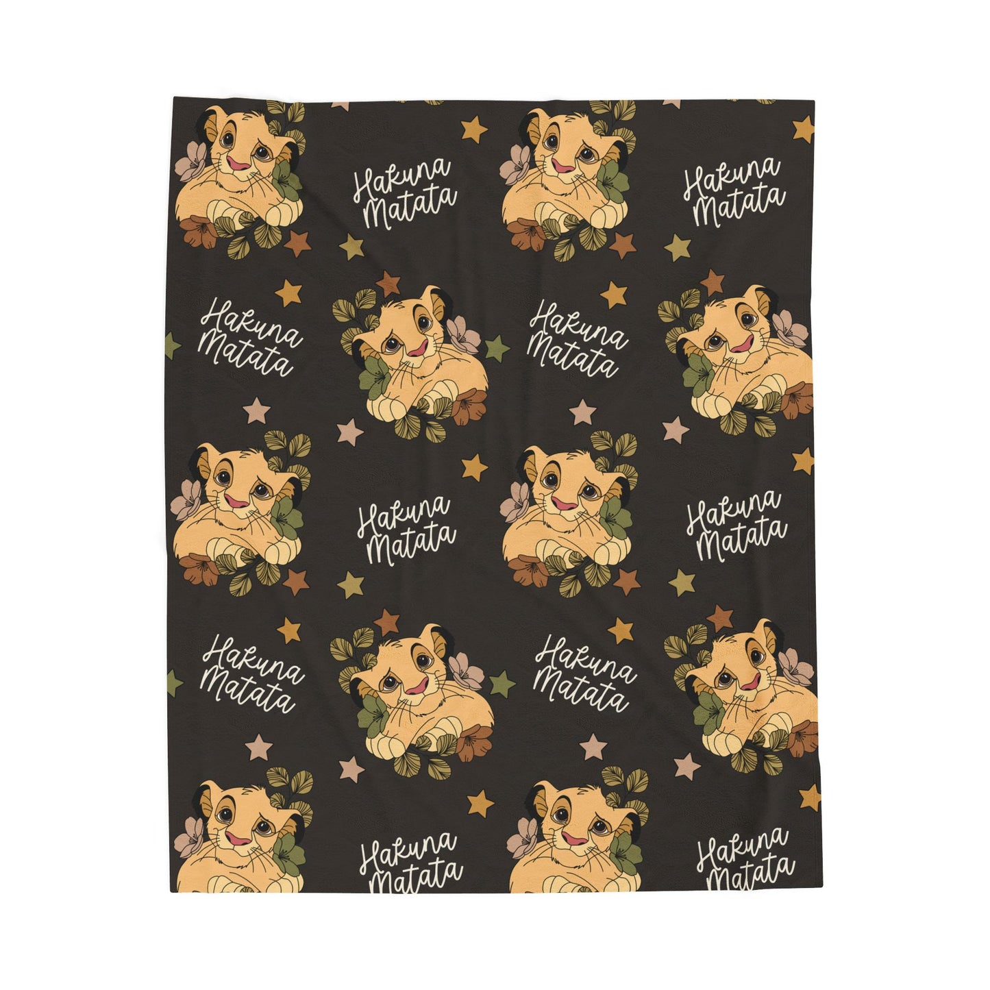 Lion Cub 'Hakuna Matata' Velveteen Plush Blanket
