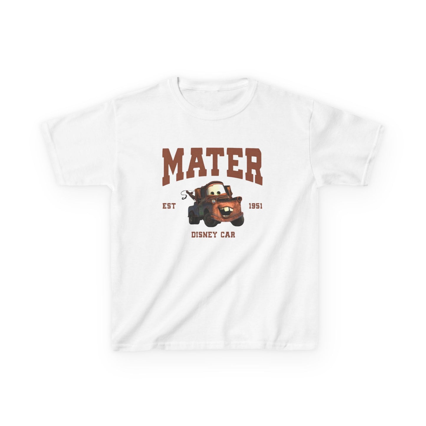 Kids Tee — "Mater" Disney Cars Graphic T-Shirt