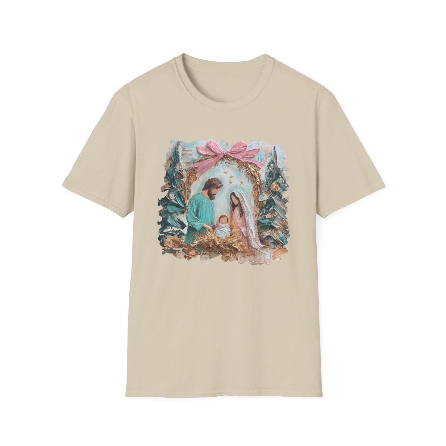 Nativity Scene T-Shirt — Mary, Joseph & Baby Jesus Christmas Tee